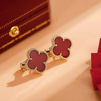 [Marin]CLOVER MEDIUM 1 MOTIFS CARNELIAN  EARRINGS
