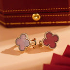 [Marin]CLOVER MEDIUM 1 MOTIFS CARNELIAN BOUCLES D'OREILLES