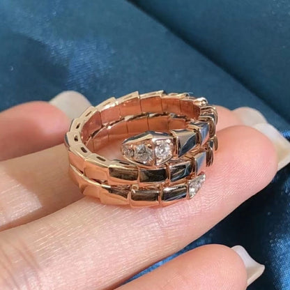[Marin]SERPENTS DOUBLE ROW DIAMOND RING