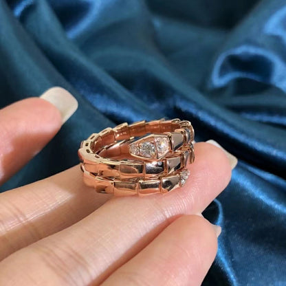 [Marin]SERPENTS DOUBLE ROW DIAMOND RING