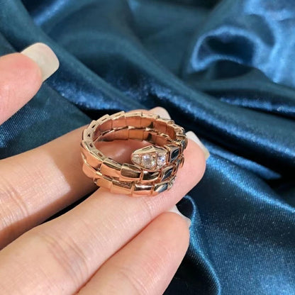 [Marin]SERPENTS DOUBLE ROW DIAMOND RING