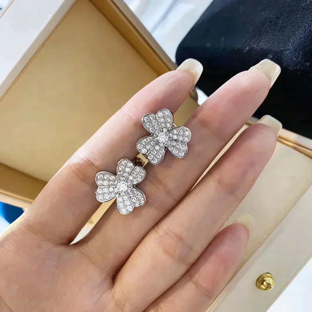 [Marin]CLOVER COMOS DIAMOND EARRINGS SILVER