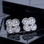 [Marin]BOUCLES D'OREILLES PAPILLONS CLOUS DIAMANT ARGENT