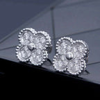 [Marin]BOUCLES D'OREILLES PAPILLONS CLOUS DIAMANT ARGENT