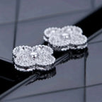 [Marin]BOUCLES D'OREILLES PAPILLONS CLOUS DIAMANT ARGENT