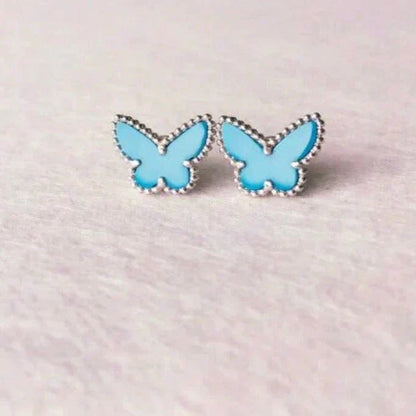 [Marin-Jewelry]BUTTERFLY TURQUOISE EARRINGS SILVER