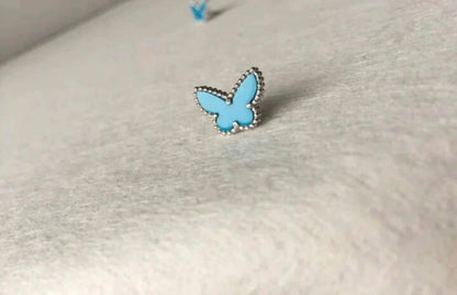 [Marin-Jewelry]BUTTERFLY TURQUOISE EARRINGS SILVER