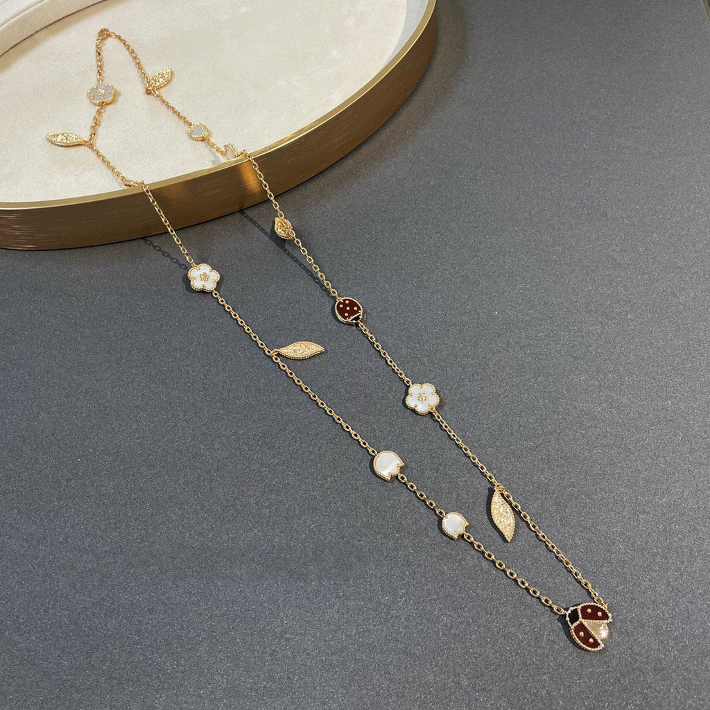 [Marin]LUCKY SPRING 15 MOTIFS GOLD NECKLACE