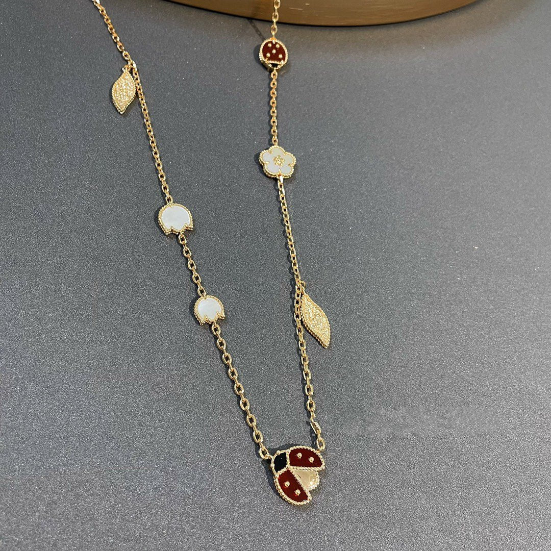 [Marin-Jewelry]LUCKY SPRING 15 MOTIFS GOLD NECKLACE