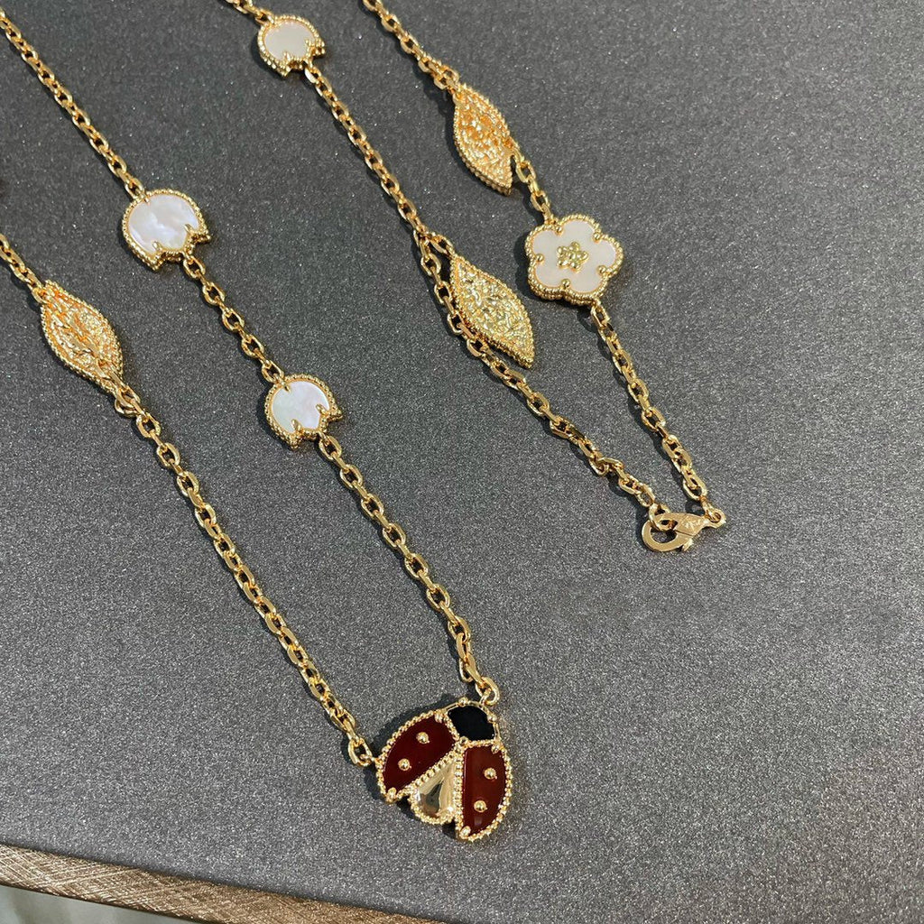 [Marin]LUCKY SPRING 15 MOTIFS GOLD NECKLACE