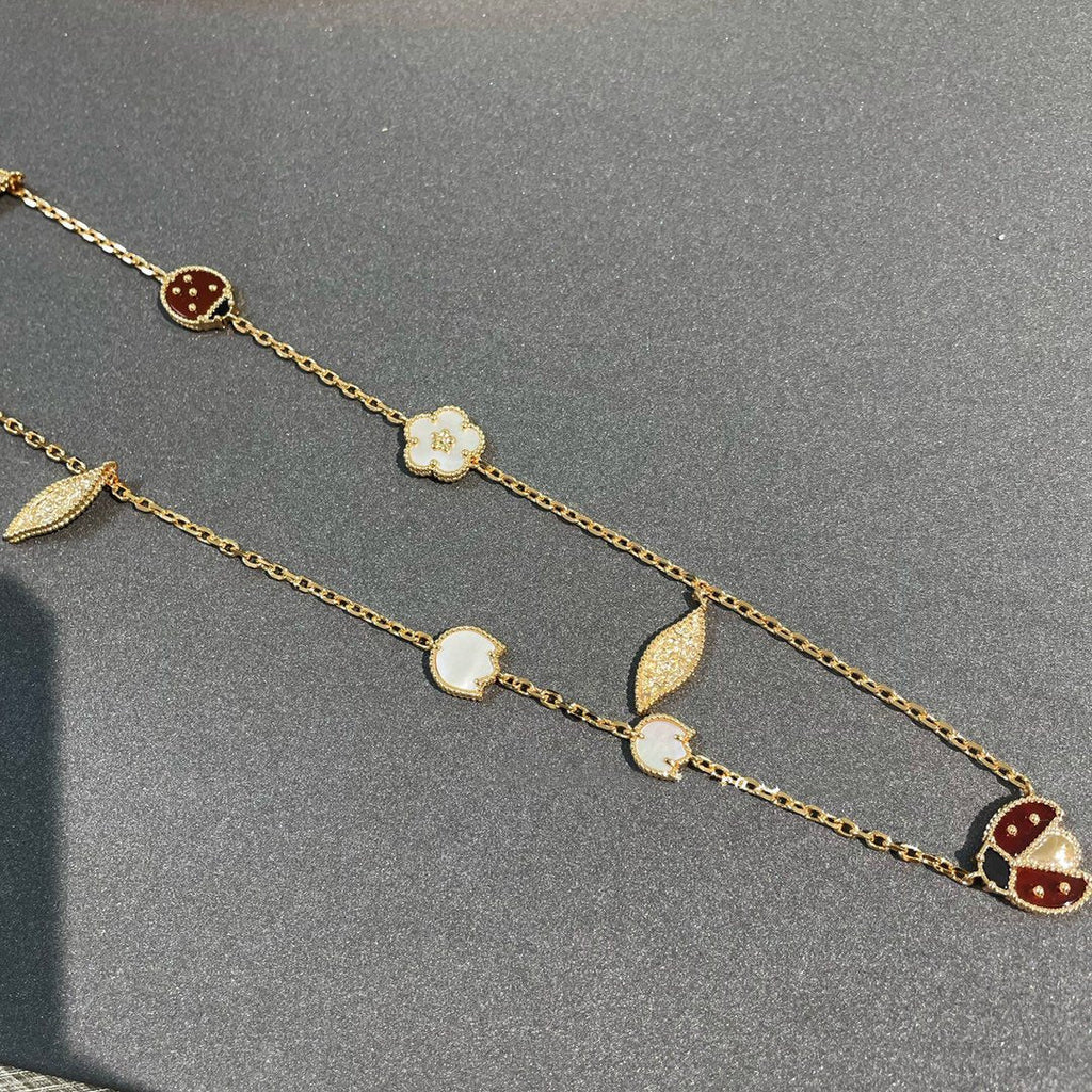 [Marin]LUCKY SPRING 15 MOTIFS GOLD NECKLACE