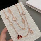 [Marin]COLLIER LUCKY SPRING 15 MOTIFS OR ROSE