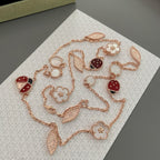 [Marin]COLLIER LUCKY SPRING 15 MOTIFS OR ROSE