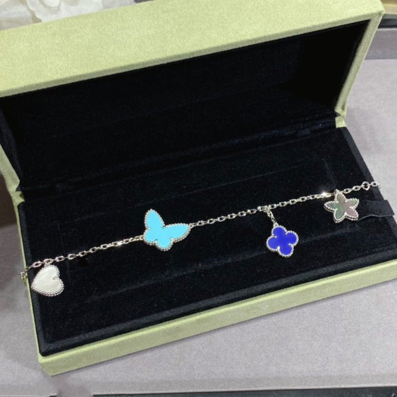 [Marin]BRACELET LUCKY SPRING ARGENT 4 MOTIFS