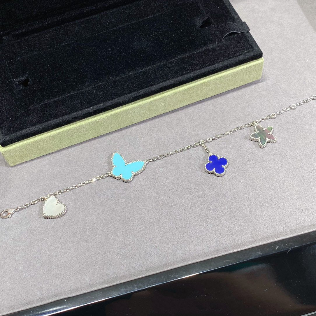 [Marin]BRACELET LUCKY SPRING ARGENT 4 MOTIFS