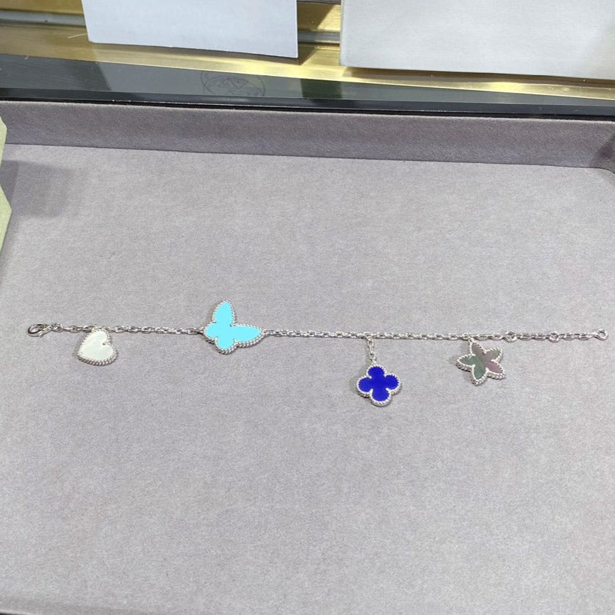 [Marin]BRACELET LUCKY SPRING ARGENT 4 MOTIFS