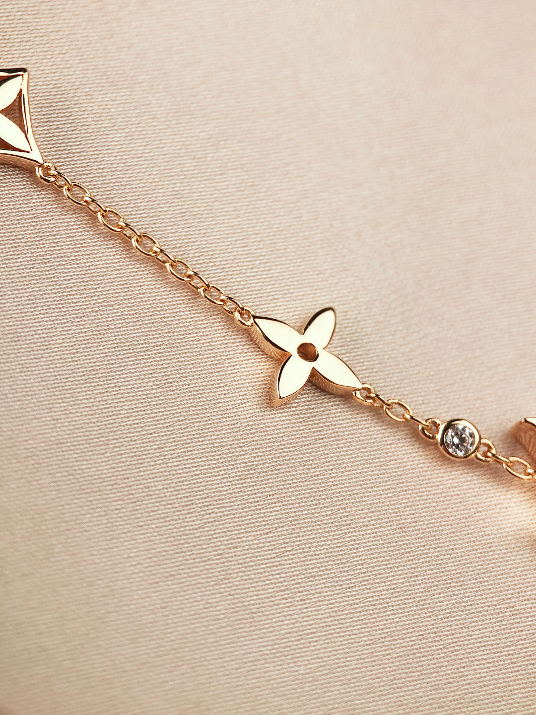 [Marin]BRACELET ÉTOILE ET SOLEIL 7 MOTIFS OR