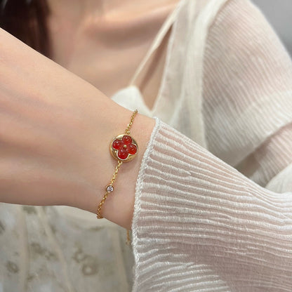 [Marin-Jewelry]SUN PEDANT CARNELIAN BRACELET