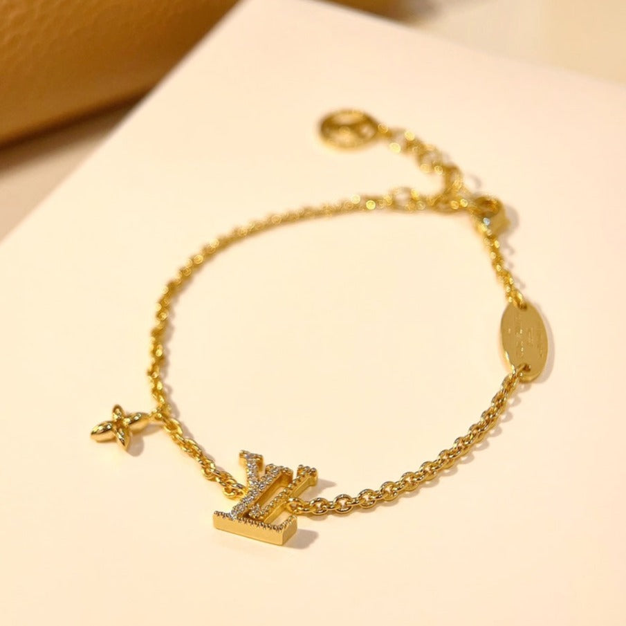 [Marin]LOGO STAR MOTIF GOLD BRACELET