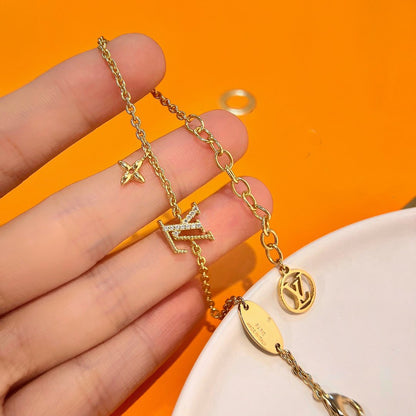 [Marin-Jewelry]LOGO STAR MOTIF GOLD BRACELET