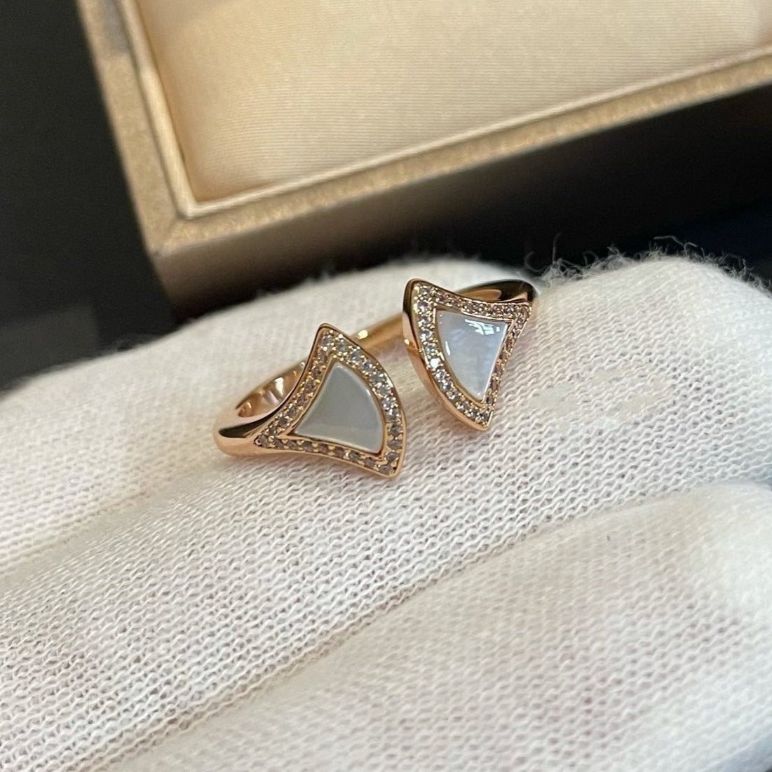 [Marin]DREAM MOP DIAMOND OPEN RING