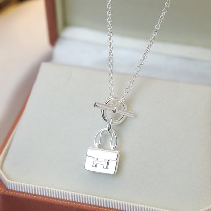 [Marin-Jewelry]POP H PEDANT SILVER NECKLACE