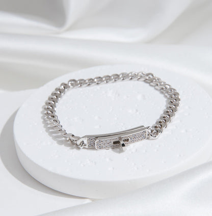 [Marin-Jewelry]KELLY CHAIN SILVER DIAMOND BRACELET