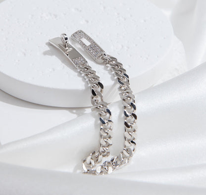 [Marin-Jewelry]KELLY CHAIN SILVER DIAMOND BRACELET