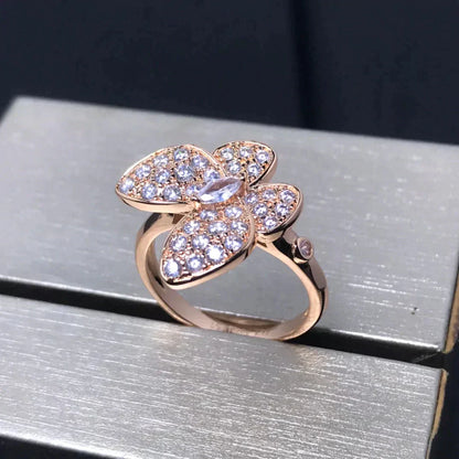 [Marin]BUTTERFLY PINK GOLD DIAMOND RING