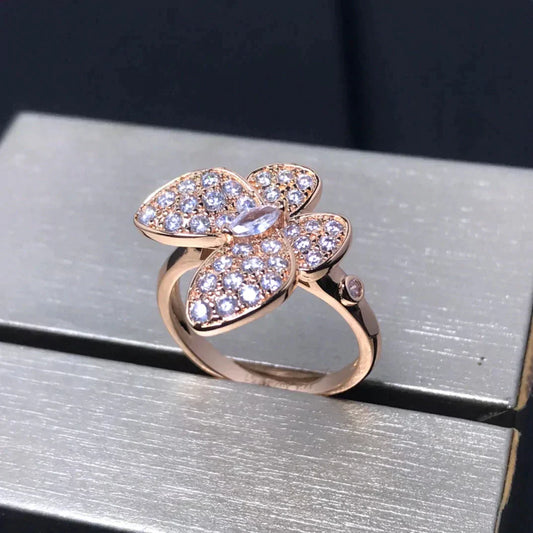 [Marin]BUTTERFLY PINK GOLD DIAMOND RING