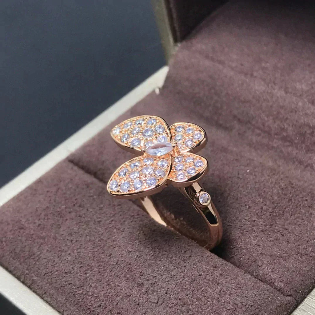 [Marin]BUTTERFLY PINK GOLD DIAMOND RING