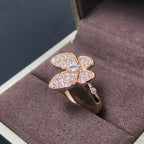 [Marin]BUTTERFLY PINK GOLD DIAMOND RING