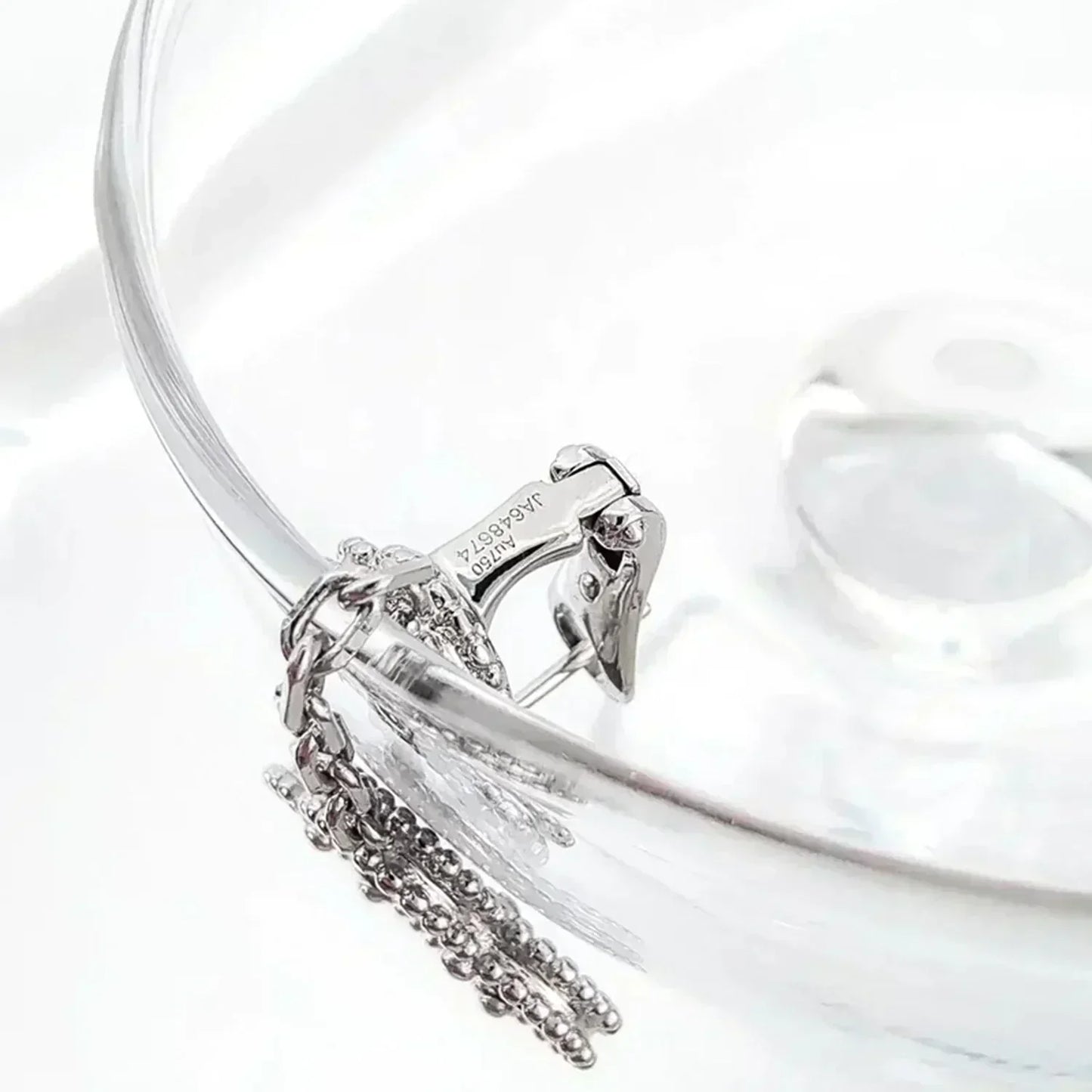 [Marin-Jewelry]CLOVER 2 MOTIFS  DIAMOND ONYX EARRINGS SILVER