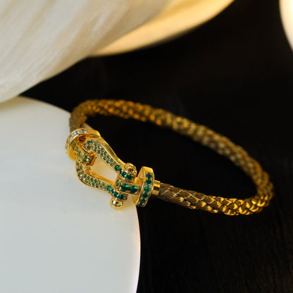 [Marin-Jewelry]FORCE 10 GOLD GREEN DIAMOND PAVED