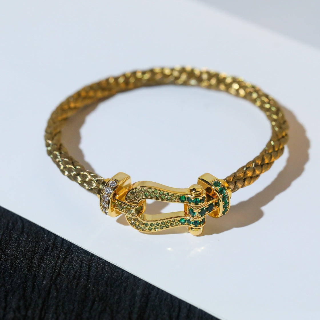 [Marin-Jewelry]FORCE 10 GOLD GREEN DIAMOND PAVED