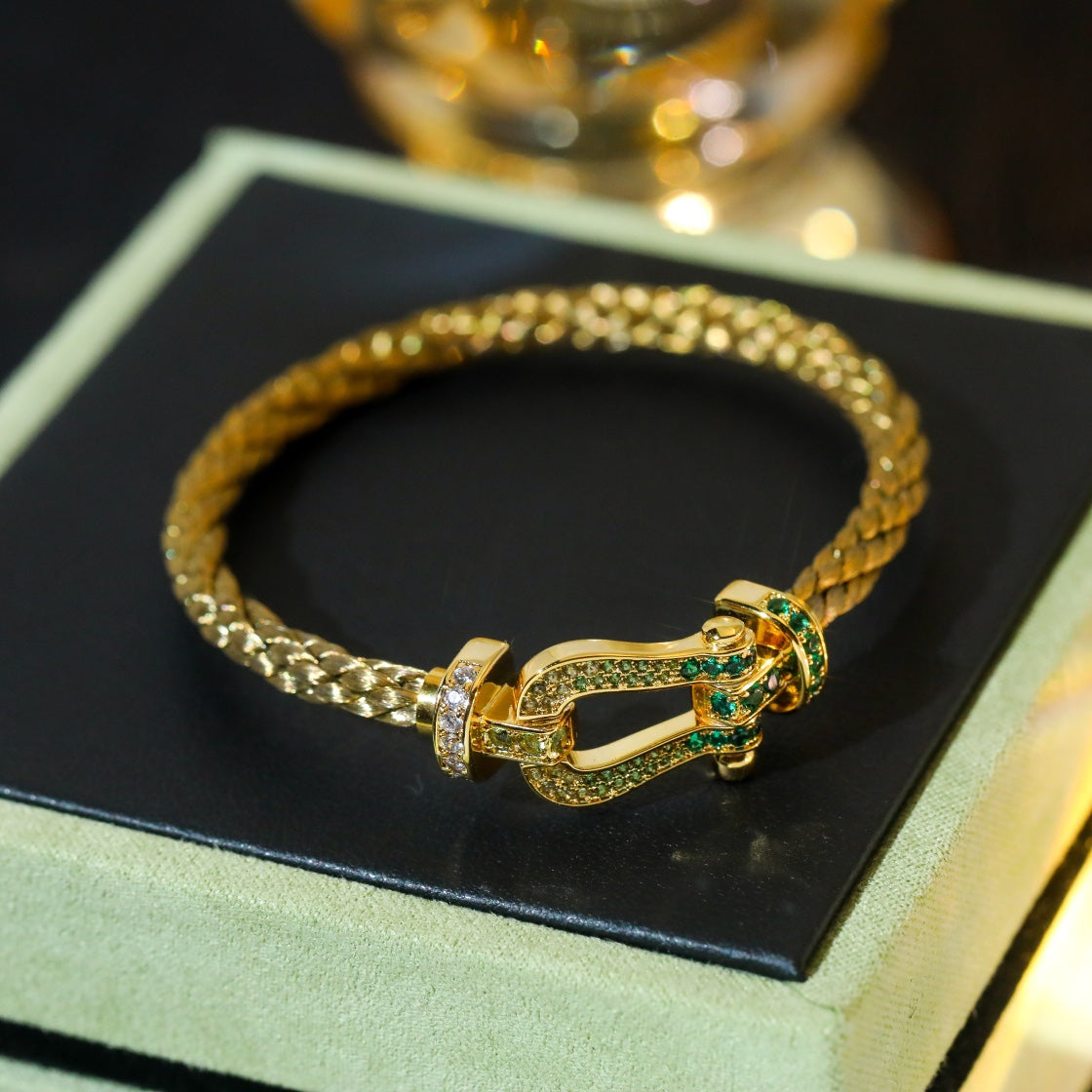 [Marin-Jewelry]FORCE 10 GOLD GREEN DIAMOND PAVED