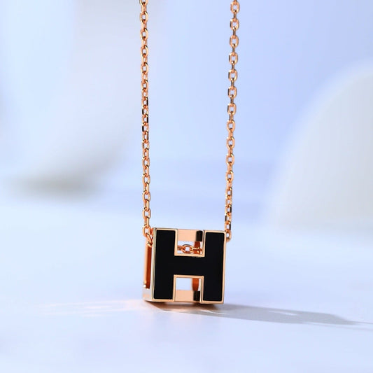 [Marin]H CAGE PINK GOLD NECKLACE