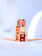 [Marin]H CAGE PINK GOLD NECKLACE