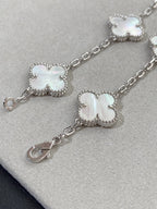 [⭐Shinejoy]CLOVER WHITE PEARL MOP 5 MOTIF BRACELET COLLECTION