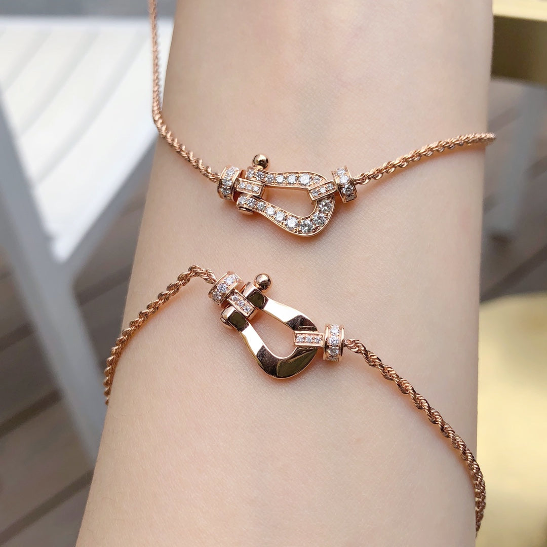 [Marin-Jewelry]FORCE 10 PINK GOLD DIAMOND NECKLACE