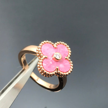 [Marin-Jewelry]CLOVER RHODONITE Marin-Jewelry GOLD RING