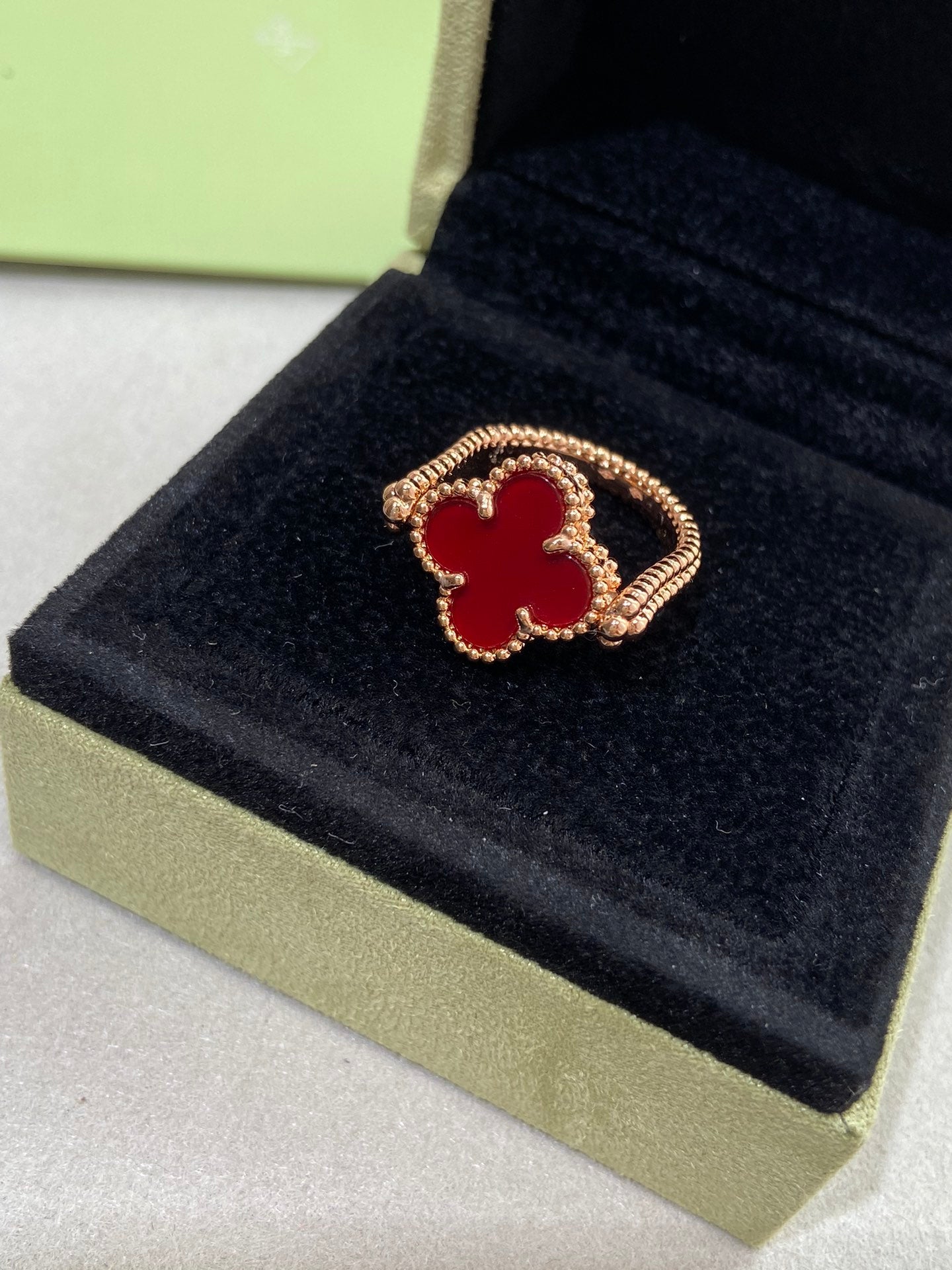 [Marin]CLOVER RIVERSIBLE ROSE GOLD RING