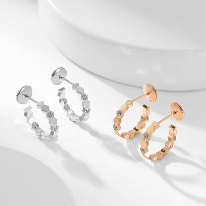[Marin-Jewelry]BEE LOVE DIAMOND HOOP EARRINGS