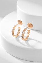 [Marin]BEE LOVE DIAMOND HOOP EARRINGS
