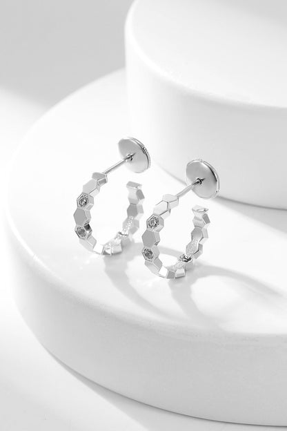 [Marin-Jewelry]BEE LOVE DIAMOND HOOP EARRINGS