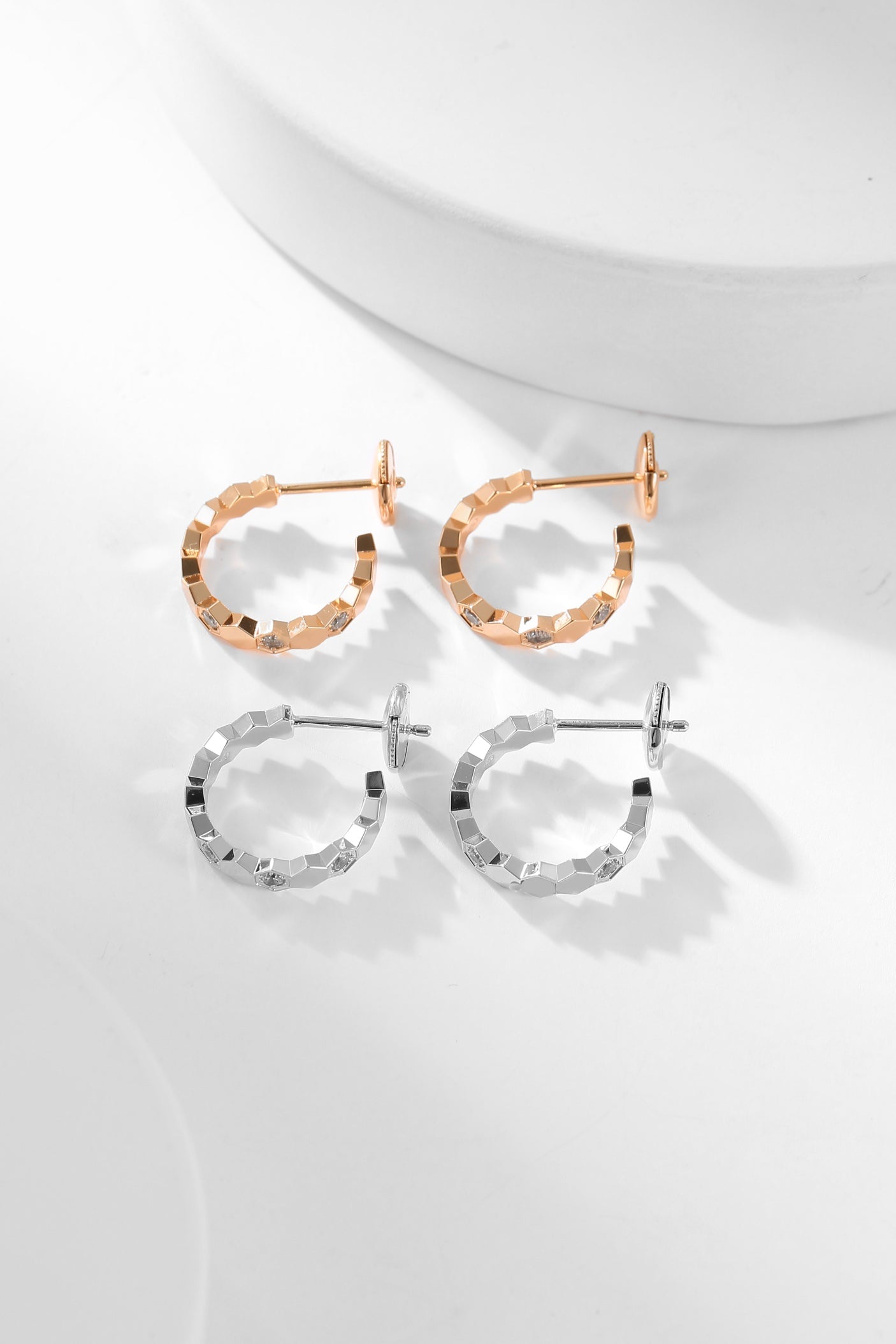 [Marin-Jewelry]BEE LOVE DIAMOND HOOP EARRINGS