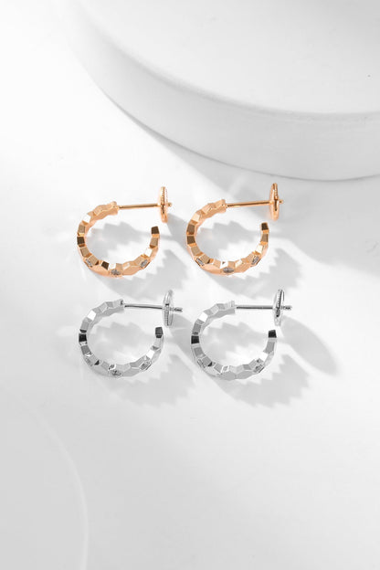 [Marin-Jewelry]BEE LOVE DIAMOND HOOP EARRINGS