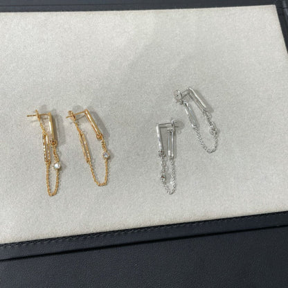 [Marin-Jewelry]CHAINE CHAOS DIAMOND DROP EARRINGS