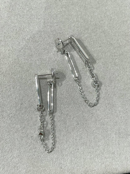 [Marin-Jewelry]CHAINE CHAOS DIAMOND DROP EARRINGS