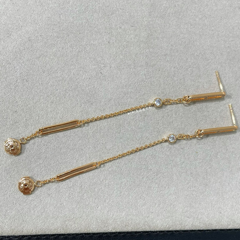 [Marin]CHAINE CHAOS DIAMOND DROP EARRINGS